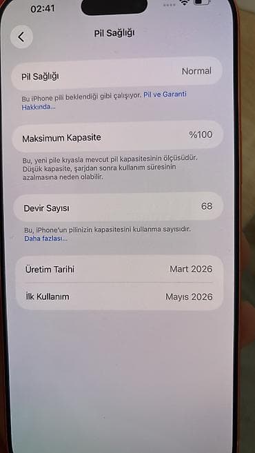 apple watch 1: IPhone 17 Pro Max, 256 GB, Narıncı, Face ID — 8