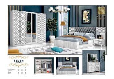 угловая тумба: Двуспальная кровать, 2 тумбы, Турция, Новый — 1