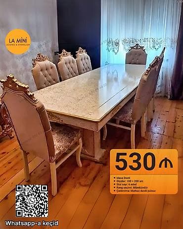 stul tek: Qonaq otağı üçün, 6 stul — 1