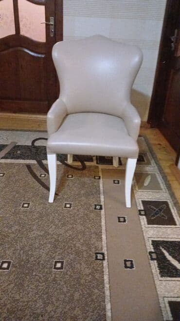 Qonaq otağı üçün, İşlənmiş, Açılan, Dördbucaq masa, 6 stul — 3