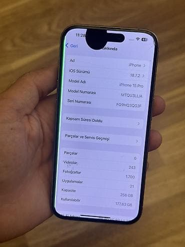 apple iphone 12: IPhone 15 Pro, 256 GB, Natural Titanium, Simsiz şarj — 7