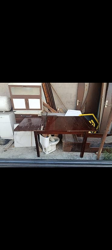 stolustu komputer: Ağac yemək otağı dəsti – masa və stullar - Material: massiv ağac — 2