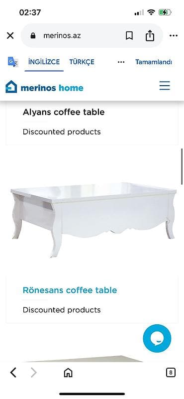 nej masa: Düz masa, Açılmayan, Təkərsiz — 1