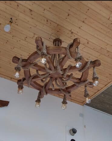 islenmis taxtalar: Çılçıraq, 4 lampa, Taxta — 3