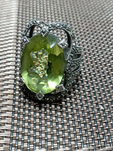 beş qaş üzüklər: Gümüş üzüklər dəsti - Material: gümüş rəngli metal (fotoşəkillərdə — 4