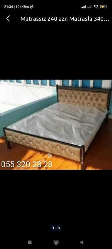 Кровати: Matrasız 230 matrasla 330 rəng secimi edə bilərsiz — 5