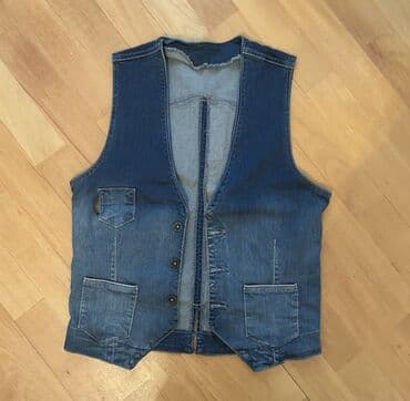 Pencəklər: Cins jilet - Material: qalın denim (cins parça), elastiksiz. - Rəng — 1