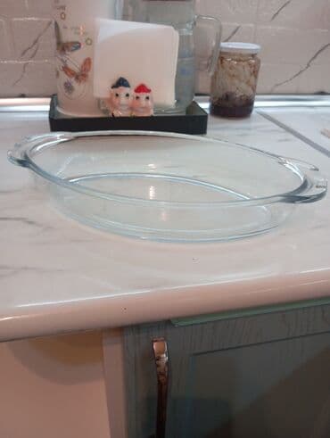 dekorativ divar daşları: Şüşə soba qabı – oval forma - Material: istiliyədavamlı, qalın şüşə - — 1