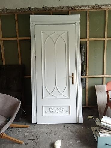 dekor aboylar: Ağ rəngli interyer qapısı – klassik dizayn - Material: MDF əsaslı — 3