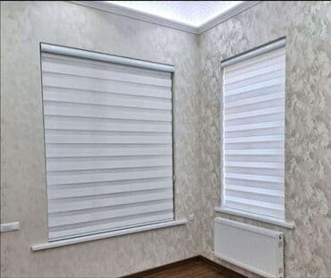 Ev saatları: Zebra perde – işıq-nəzarət funksiyalı rulon sistem. - İki qat parça — 5