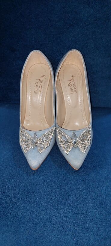 b class makasin: Tuflilər, Ölçü: 37, rəng - Mavi, Yeni — 2