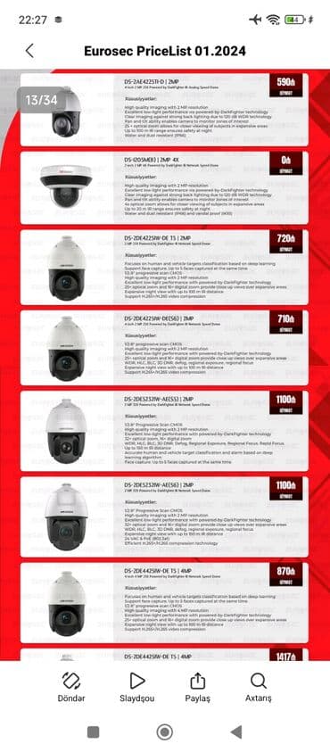 Фотоаппараты: Məhsul: Videomüşahidə kameraları – Inox Digital və digər modellər — 5