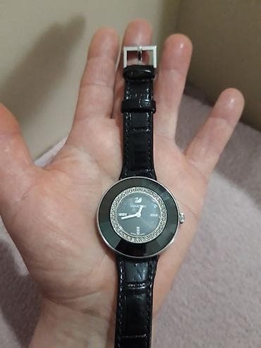 Zərgərlik əşyaları: İşlənmiş, Qol saatı, Swarovski, rəng - Qara — 7