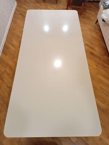 ag lay: Qonaq otağı üçün, İşlənmiş, Açılmayan, Dördbucaq masa, 8 stul — 2