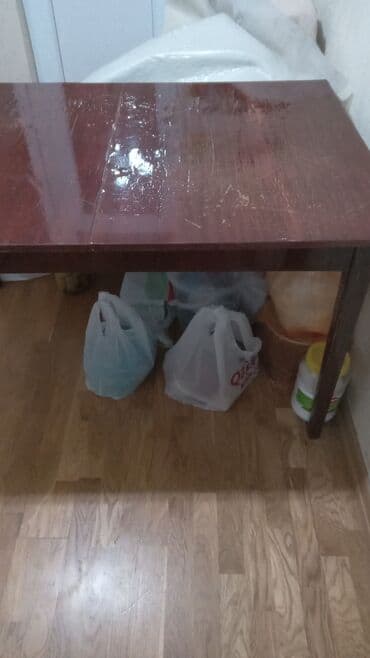 pol taxta: Mətbəx masası, Açılmayan, Taxta, Dördbucaq masa — 3