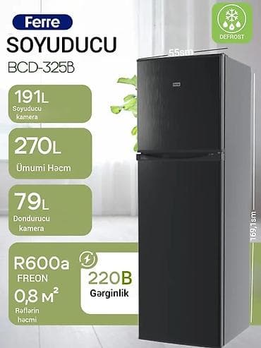 Ferre Soyuducu - Ümumi həcm: 270 L - Soyuducu kamera: 191 L - — 1