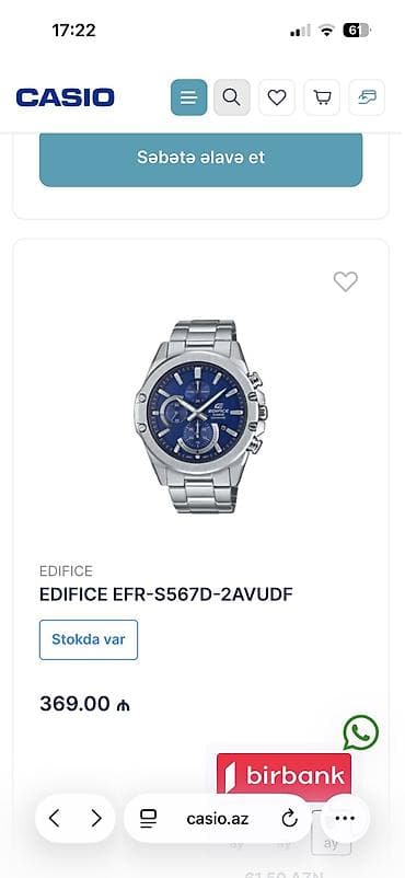 casio edifice: Casio Edifice kişi qol saatı - Model: Casio Edifice (xüsusi seriya — 1