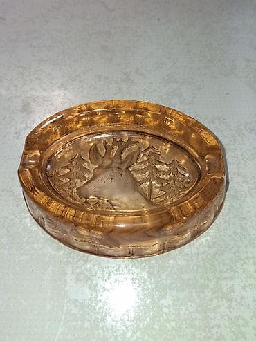 karaca: Винтажная пепельница. Медное стекло. Состояние идеальное. Страна — 1