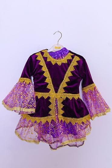 Üst geyimləri: Uşaq üçün milli rəqs geyimləri dəsti - Qızlar üçün paltar: yaşıl və — 6