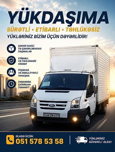 Yükdaşıma xidməti əlaqə:051-578-53-58 - Şəhərdaxili və şəhərlərarası
