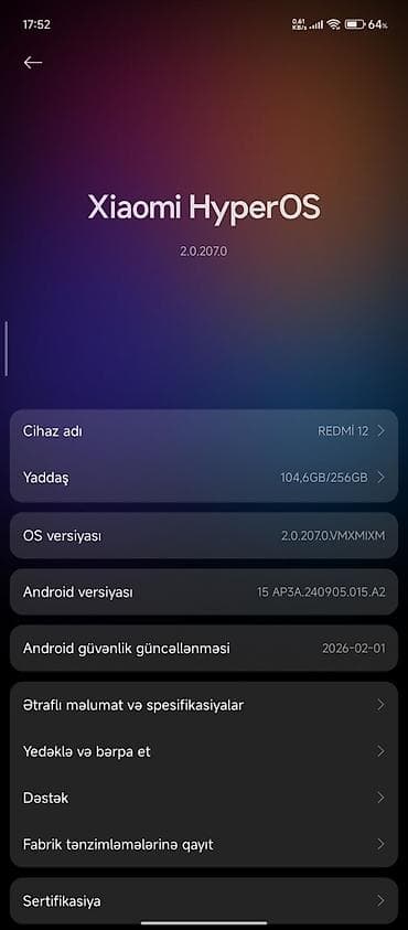 redmi pad 2023: Redmi 12, 256 GB, rəng - Qara, Barmaq izi — 5