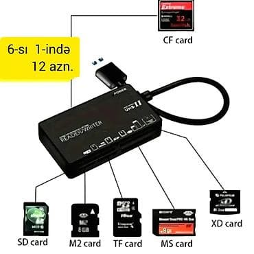 redmi kredit: Çoxfunksiyalı KART OXUYUCU ADAPTERİ. SD, TF, CF kartları, eləcə də — 9