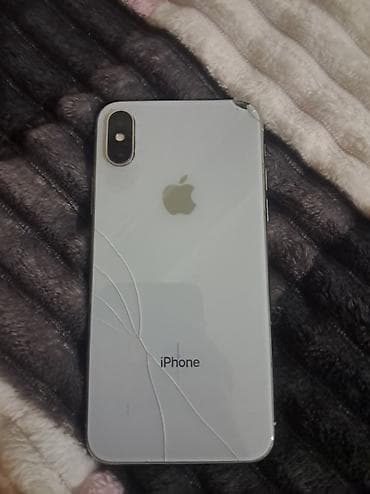 oyun sukan dəsti: IPhone X, 64 GB, Gümüşü, Qırıq — 1