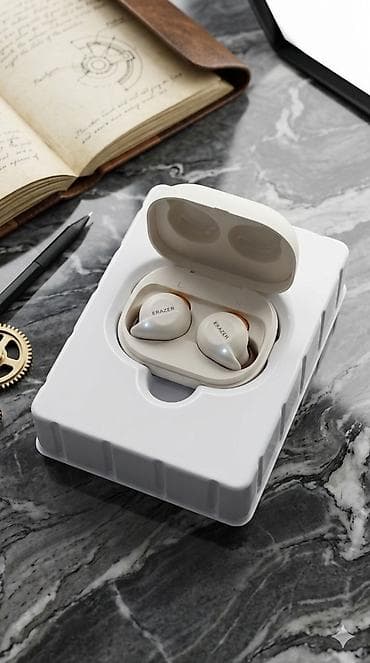 Mikrofonlar: Yeni Simsiz (Bluetooth) Qulaqcıqlar, Lenovo, rəng - Bej — 4