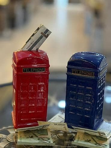 Şəkillər, tablolar: Keramik pul yığan qutu – “Telephone Booth” dizaynı - Model: Klassik — 2