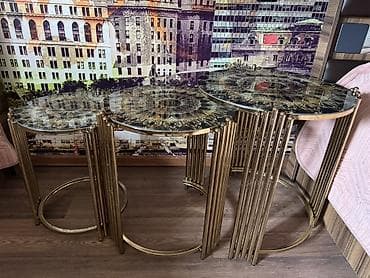 yumru xalca: Yumru masa, Açılmayan, Təkərsiz, Şüşə, Zəmanətsiz — 3