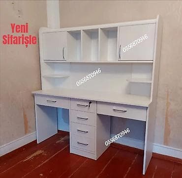 oxu masası: Oğlan və qız üçün, Yeni, Siyirməsiz, Yazı masası, Stulsuz — 4