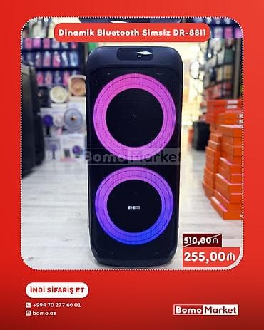 yevro kalonka: Dinamik Bluetooth Simsiz DR-8811 portativ akustik sistem - Güclü səs — 1