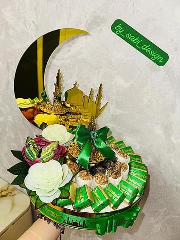 Hədiyyə səbəti, rəng - Yaşıl