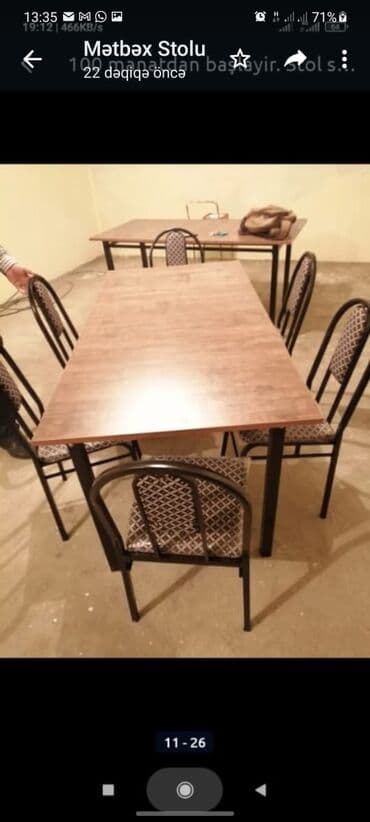 столы на прокат: Stol stul dəsti sexden satiwi. Masa və oturacaqlar dəstləri. Stol stul — 28