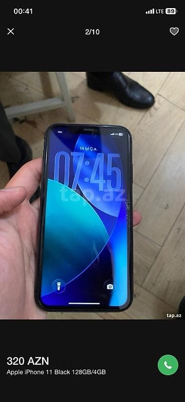 IPhone 11, 128 GB, Qara, Face ID — 9