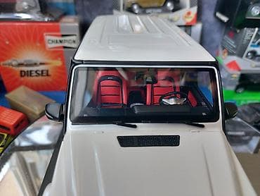 ucuz gitara satisi: Коллекционная модель Mercedes-Benz G63 W463 white 2019 GT Spirit — 9