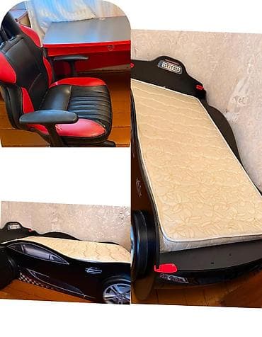 çilek beşik: Uşaq otağı üçün mebel dəsti təqdim olunur: avtomobil formalı tək — 1