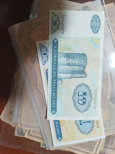 Купюры: Kolleksiya üçün köhnə Azərbaycan manatı və digər tarixi kağız pullar — 3