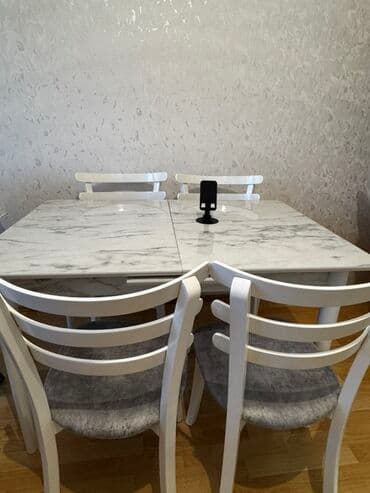 Mətbəx üçün, Açılan, Dördbucaq masa, 4 stul