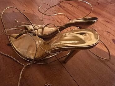 босоножки 27 размера: Размер: 40, цвет - Золотой, Б/у — 1