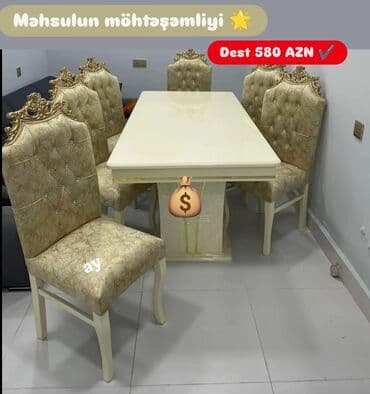 kuxna üçün stol: Masa desti rəng seçimi var — 1