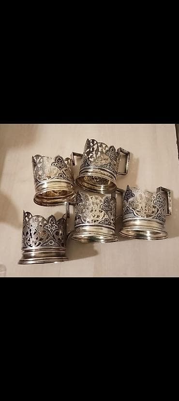 Məhsul: Metal fincanaltı/stəkan tutacağı dəsti Təsvir: - 6 ədəd