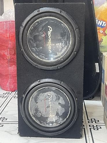 ikinci el ups: Pioneer avtomobil audio sistemi – subwoofer qutusu və arxa polka — 1