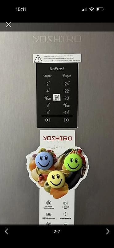 iphona 8: 2 qapılı Yoshiro Soyuducu Satılır, rəng - Gümüşü — 2