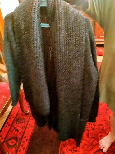 Qara kardiqan / palto-tipli üst geyim - Rəng: Qara - Kəsim: Oversize
