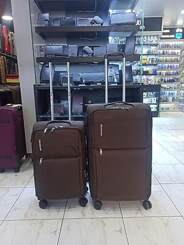 Yol çantası dəsti – 2 ədəd - Rəng: tünd qəhvəyi - Korpus: tekstil