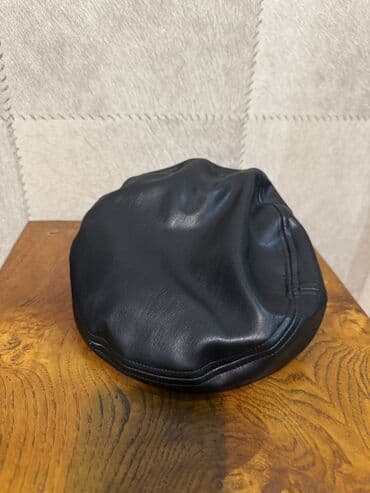 Daewoo: Qara dəri kepka – kapitan/baker boy stili - Material: yüksək — 7