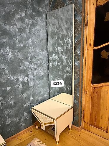 ayaqqabi refi: Şık dizaynlı güzgülü konsol/ayakkabılıq - Model: 5334 - Rəng: krem — 1