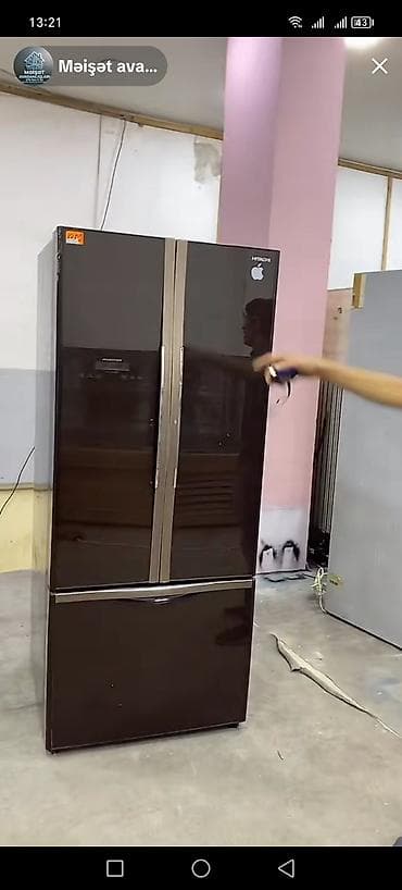 3 qapılı Hitachi Soyuducu Satılır, rəng - Qara — 1