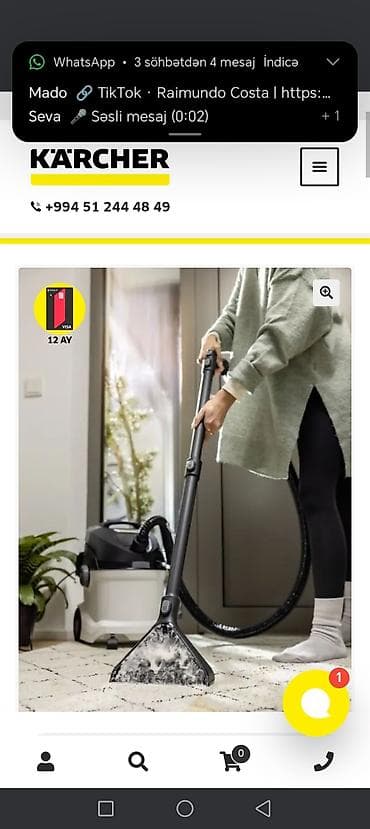 su qizdiran: Kärcher SE 5 EU – yuma funksiyalı tozsoran - Xalça, xalçaörtüsü — 3